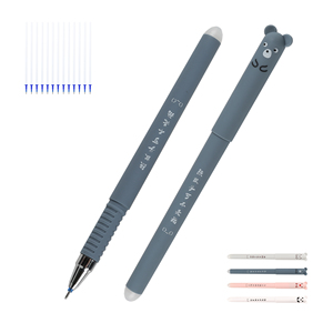 Stylo à encre gel effaçable en plastique, motif dessin animé mignon, avec logo personnalisé, idéal pour les fournitures scolaires et les cadeaux. - Product Image 2