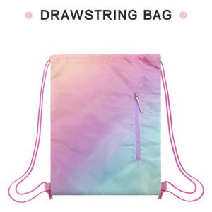 Mochila con Cordón de Color Degradado con Logotipo Personalizado, Resistente al Agua, de Nailon Oxford, para Deportes, Yoga, Gimnasio, con Cierre - Product Image 2