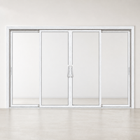Porte coulissante en verre et aluminium pour balcon et terrasse, porte coulissante moderne à double vitrage, étanche et coupe-vent