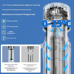 Medical Grade Insulina Thermos Copo De Aço Inoxidável com Modos De Refrigeração E Aquecimento Temperatura Display Conjunto De Carregamento Fabricante - Product Image 4
