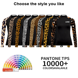 Logo personnalisé Chemise de compression pour femmes à manches longues à séchage rapide Protection UV contre les éruptions cutanées pour les hauts de bain de surf Gym Tight Wear - Product Image 3