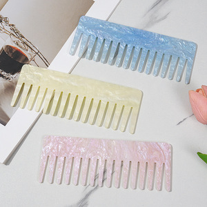 CHUJIAN Nuevo Peine de Pelo de Acetato de Celulosa Hecho a Mano, Ligero, Compacto, de Dientes Anchos, Ecológico y Duradero - Product Image 6