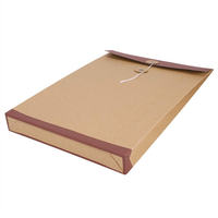 Pochette de rangement extensible en papier kraft A4 avec fermeture à cordon et bouton, porte-documents, dossier de projet en polyéthylène pour chaussures