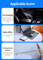 CE/FCC/ROHS USB Tvpe C Cable Diseño de resorte duradero Almacenamiento fácil Transferencia de datos de carga rápida para uso en automóvil/dispositivos Apple