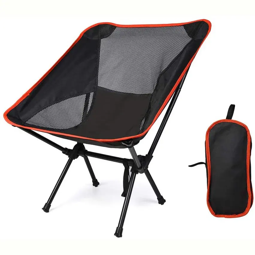 Cadeira dobrável Oxford para acampamento, cadeira dobrável de metal leve e personalizada para acampamento, moda para ambientes externos
