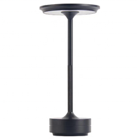 Lampe de table LED rechargeable par USB, étanche IP54, ronde, pour restaurant, bar, batterie 5200 mAh, variateur tactile, lampe de bureau