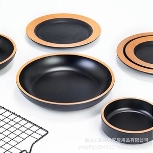 <b>Melamine</b> deep <b>plates</b>, plastic <b>plates</b>, round <b>plates</b>, barbecue restaurant deep dishes, soup <b>plates</b>, rice bowls, braised meat rice - Product Image 2