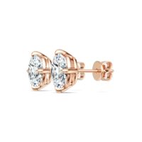 Boucles d'oreilles clous en argent sterling 925 avec moissanite taille coussin pour femme, 5x7mm, couleur D, VVS1, boucles d'oreilles solitaires en moissanite