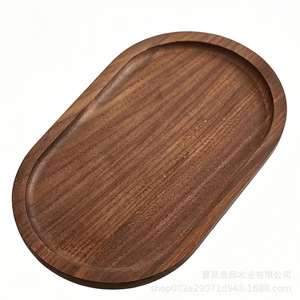 Solid Wood Oval <b>Tray</b> Beechwood Japanese Style Serving <b>Tray</b> For <b>Tea</b> Coffee Dessert Fruit Plate - Product Image 3