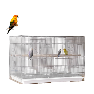 Große 60x43x41cm Komfortable faltbare Vogelkäfig White Bird house Zucht tür Einfach für Pfingstrose Lovebird Pet Living Solid Box - Product Image 4