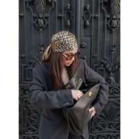 Bandana carrée en satin effet soie pour femme, motifs léopard, floraux et cachemire, vente en gros