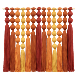 <span class=keywords><strong>Tapisserie</strong></span> murale en macramé contemporaine multicolores avec des glands en laine enveloppés, décoration artistique pour la maison, décoration pour salle à manger - Product Image 3