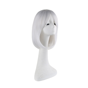 Perruque courte blanche iconique avec bandeau noir pour le <span class=keywords><strong>cosplay</strong></span> de YoRHa No.2 Type B 2B du jeu <span class=keywords><strong>NieR</strong></span> <span class=keywords><strong>Automata</strong></span> - Product Image 2