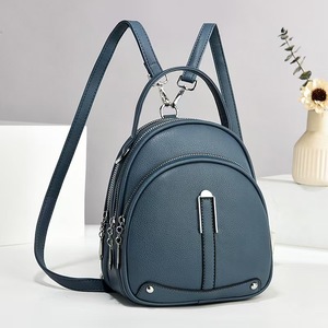 New Vintage Summer Soft Polyester Lady <b>Backpack</b> with Strap for Women and Teenage Girls <b>Black</b> Travel <b>School</b> Bag Zipper Closure - Product Image 3