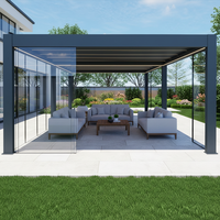 Pergola bioclimatique motorisée en aluminium pour jardin extérieur