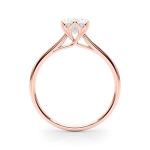 Bague de fiançailles solitaire minimaliste en argent sterling 925 avec moissanite ronde vietnamienne pour femme, sertie à griffes, style mode - Product Image 4