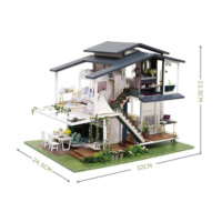 Nouvelle forme Offre Spéciale jouets en bois grande maison de poupée rose en bois rose maison de poupée jouets en bois grande maison de poupée