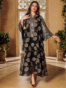 Abito Lungo Ricamato con Paillettes per Donne Musulmane, Taglie Forti, <span class=keywords><strong>Stile</strong></span> Mediorientale, Nuovo Design per Europa e America - Product Image 2