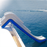 Toboggan aquatique gonflable géant personnalisé, toboggan aquatique gonflable commercial flottant pour yacht à vendre