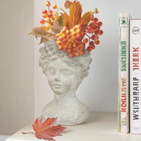 Lianda Garden Classic-Statue de tête de dame élégante comprend une jardinière de Pot de fleur élégante en Carton suspendu Décoration de la maison à la mode