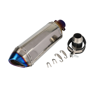 REALZION Pot d'échappement hexagonal en acier inoxydable pour <span class=keywords><strong>moto</strong></span>, placement inférieur, diamètre avant 38/51 mm, remplacement universel neuf - Product Image 3