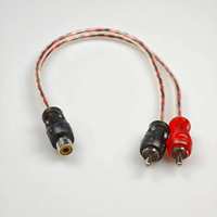 Câble adaptateur RCA Y Splitter 1 vers 2, paire torsadée mâle vers mâle, câble séparateur audio pour voiture, câble 2RCA mâle vers 1RCA femelle