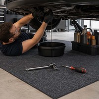 Tapis antidérapant personnalisé pour voiture, double protection antidérapante, absorption acoustique, collecteur de poussière, isolation thermique, feutre en TPR à grille antidérapante