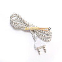 Câble d'alimentation tressé de haute qualité à 2 broches 250V pour fer à repasser, blanc, pour le Pakistan, Karachi