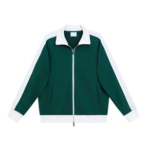 Giacca Autunnale 380g Pesante con Doppia Cerniera e Collo Alto a Contrasto, Cardigan con Cappuccio alla Moda Stile College per Coppie - Product Image 2