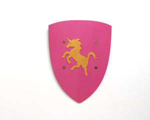 Direct Manufacturer Unique Decorative Medieval Wooden <b>Shield</b> Kamelot L Pink - Unicorn For Kids - Product Image 1
