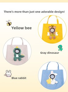 <span class=keywords><strong>Sac</strong></span> de transport extérieur respirant pour animaux de compagnie, style abeille de dessin animé, avec ouverture pour la tête, <span class=keywords><strong>sac</strong></span> à <span class=keywords><strong>dos</strong></span> porté main et épaule pour jeunes chats et chiots - Product Image 5