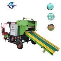 Machine de pressage et d'emballage entièrement automatique pour ensilage de paille, herbe et tiges de maïs, avec ensileuse hydraulique verte pour l'agriculture