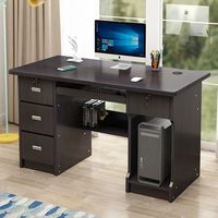 Bureau de direction en bois moderne, durable et économique avec armoire pour la maison et le bureau