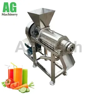 Exprimidor de frutas en espiral comercial, Extractor de zumo de jengibre, caña de azúcar, máquina de fabricación de manzana