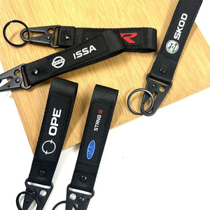 Dây đeo chìa khóa polyester in logo tùy chỉnh, dây đeo cổ tay, dây đeo chìa khóa ngắn, dây đeo chìa khóa xe máy, móc khóa ô tô - Product Image 6