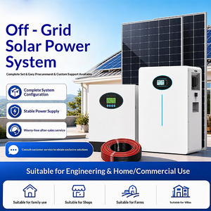เครื่องกำเนิดไฟฟ้าพลังงานแสงอาทิตย์แบบโมโนคริสตัลไลน์ 6KW/12KW ระบบออฟกริด พร้อมแบตเตอรี่ LifePO4 และอินเวอร์เตอร์สำหรับใช้ในบ้านและอุตสาหกรรม อินเวอร์เตอร์ MPPT PV - Product Image 2