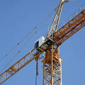 Guindaste de torre T7530-16H de alta qualidade para guindastes de máquinas de engenharia e construção amarelos com carga de 16 toneladas