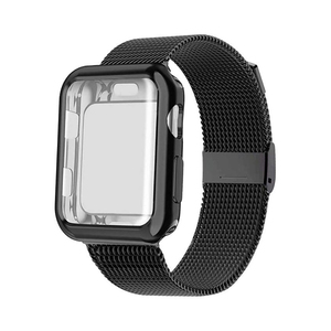 Para <span class=keywords><strong>Apple</strong></span> <span class=keywords><strong>Watch</strong></span> Case + <span class=keywords><strong>Watch</strong></span> Bandas de malla milanesa de <span class=keywords><strong>acero</strong></span> inoxidable - Product Image 1