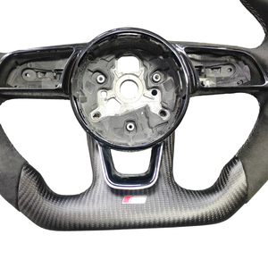 Volant en cuir fibre de carbone mat avec grip pour <span class=keywords><strong>Audi</strong></span> B9 A4 <span class=keywords><strong>A5</strong></span> TT - Compatible OEM, personnalisable, <span class=keywords><strong>sport</strong></span> - Product Image 6