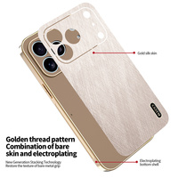 Étui de téléphone magnétique en cuir PU sophistiqué pour iPhone 12 13 14 15 16 17 Pro Max avec cadre plaqué anti-traces de doigts