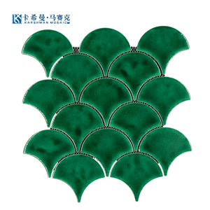 المصنعين الجملة المنخفضة بأسعار البلاط الأخضر السمك مقياس بلاط سيراميك فسيفساء السيراميك بلاط الحمام الجدران - Product Image 2