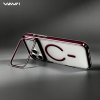 VAWI B521 Étui de luxe transparent en acrylique rigide magnétique pour objectif d'appareil photo, compatible iPhone 18 Pro 17 Pro Max, coque antichoc transparente