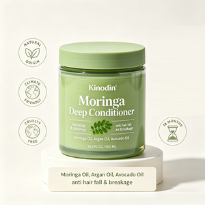 Après-shampoing hydratant et démêlant Kinodin Moringa 500g, marque privée, <span class=keywords><strong>anti</strong></span>-<span class=keywords><strong>chute</strong></span> de <span class=keywords><strong>cheveux</strong></span>, <span class=keywords><strong>masque</strong></span> capillaire pour <span class=keywords><strong>cheveux</strong></span> abîmés - Product Image 2