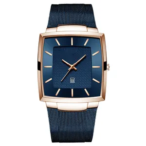 High Quality And Minimalist Men's Square Dial Quartz Watch Montres Quartz Pour Hommes