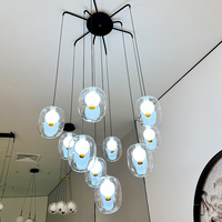Lampe à Suspension en Boule de Verre Clair Gris Fumée pour Salle à Manger Moderne Restaurant Lampe Suspendue Décorative en Verre Moderne