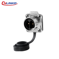 Connecteur circulaire industriel étanche IP68 CNLINKO LP20 M20 à verrouillage rapide, prise femelle entièrement métallique, prise mâle à montage sur panneau