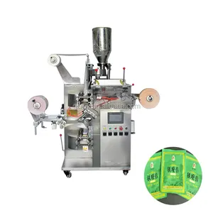 automatic envelope inner and outer tea bag coffee tea leaves filter packing machine with thread and tag