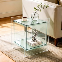 Table en acrylique de style moderne, vente en gros d'usine, mobilier transparent en acrylique pour café, produits en plastique