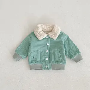 Manteau d'automne et d'hiver pour enfant de 0 à 3 ans, veste en velours côtelé pour garçon et fille, vêtements d'extérieur pour nouveau-né, 2022