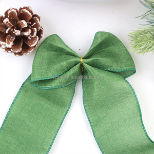 Giáng sinh Ribbon nhà máy bán buôn Linen Ribbon đầy đủ màu hồng lộn xộn Net Bowknot quà tặng trang trí lụa Ribbon tùy biến - Product Image 3